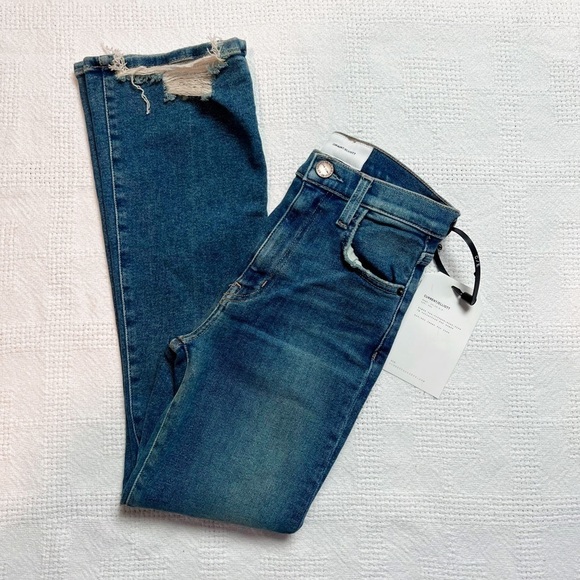 CURRENT ELLIOTT High Waist Distressed Kick-flare Jeans - Picture 8 of 12